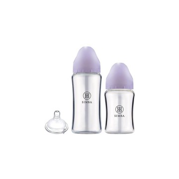 小獅王辛巴 蘊蜜質金玻璃寬口奶瓶體驗組(紫芙) 546元