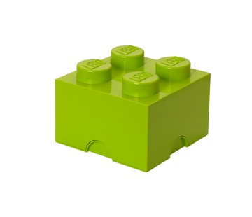 Room Copenhagen - 樂高 LEGO® 4凸收納盒(多色可選) (檸檬綠)