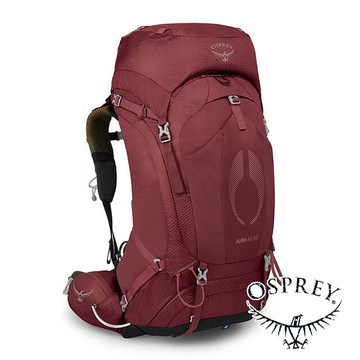 【美國 OSPREY】Aura AG 50 登山背包 47L XS/S『莓果冰沙』10004015 登山.露營.休閒.旅遊.戶外.後背包.雙肩背包.旅遊