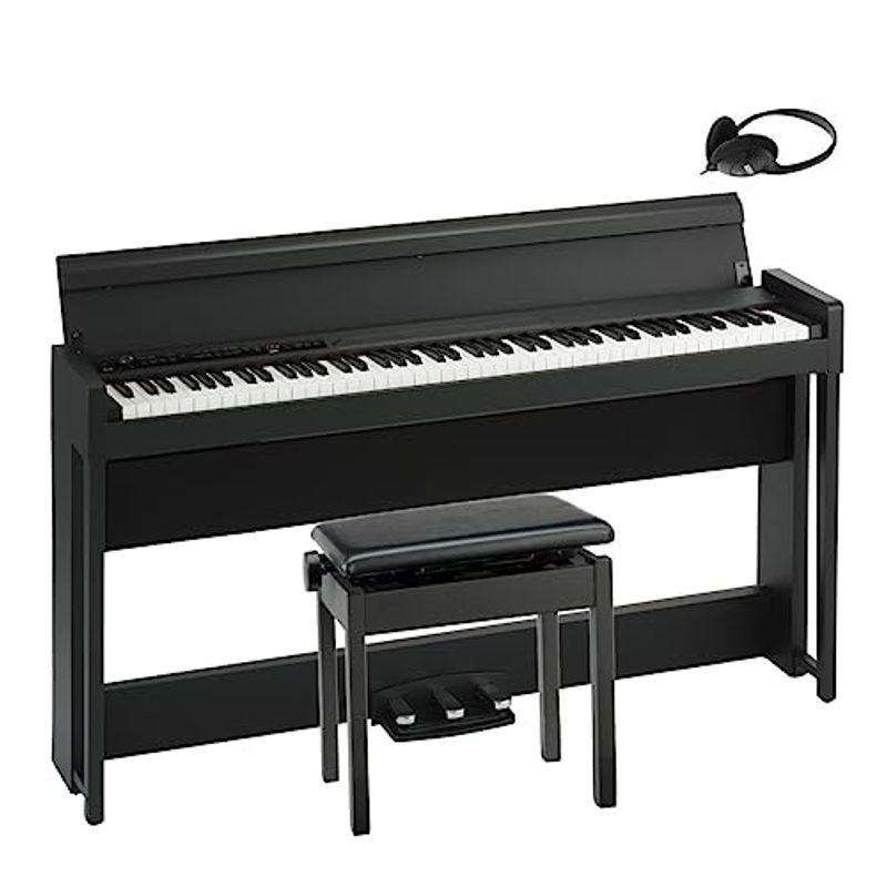 KORG 電子ピアノ C1 Air BK コルグ 高低椅子(純正) ヘッドホン