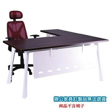高級 辦公桌 A9W-180E 主桌 + A9W-90E 側桌 深胡桃 /組【APP滿額下單4%點數(單一帳號最高1000點)】7/31止