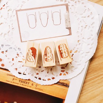 手工橡皮章－指甲彩繪工具章 2X3cm