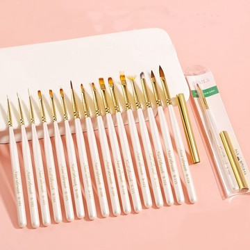 💗現貨24H出貨💗【珍珠白美甲筆刷】美甲工具 拉線筆 彩繪