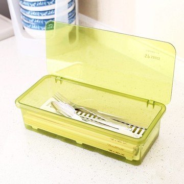 筷子籠廚房創意帶蓋瀝水筷盒餐具收納盒勺子收納盒筷子透明籠筷筒