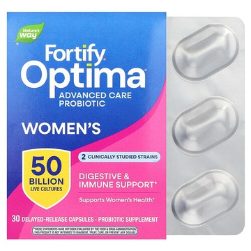 Nature's Way, Optima® Probiotic，Fortify® 女性高級護理益生菌，500 億，30 粒緩釋膠囊