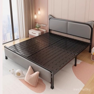 ⚡廠家直銷 歐式鐵藝床 貓耳造型鐵架床加粗加厚家用臥室雙人1.8單人1.2出租屋 工業風床架 雙人鐵藝床 床架