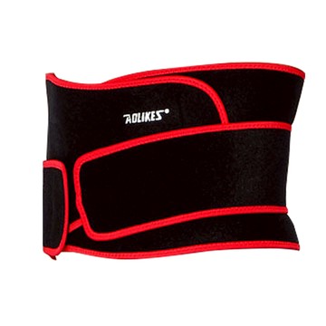 AOLIKES 奧力克斯 輕量版可調式雙層護腰  XL  1個  黑紅色