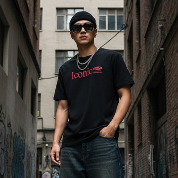 FILA 男短袖圓領T恤-黑色 1TEA-1302-BK