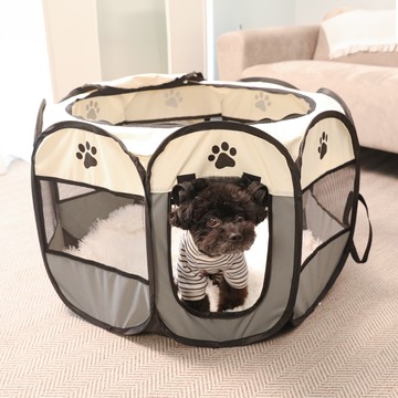 deahan 寵物圍欄露營帳篷屋 灰色 1個 大號(91 x 58 公分)