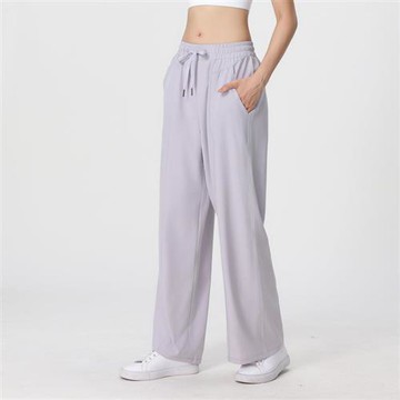 【巴黎精品】現貨+預購 女瑜珈褲運動長褲居家健身瑜珈服親膚透氣速乾-寬鬆高腰抽繩闊腿女褲子a1jn52