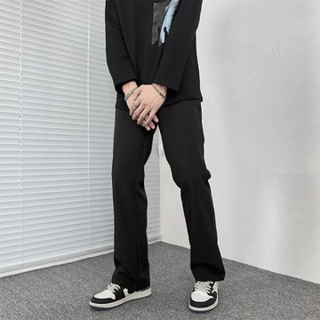 cleanfit垂感抗皺高街微喇叭褲子