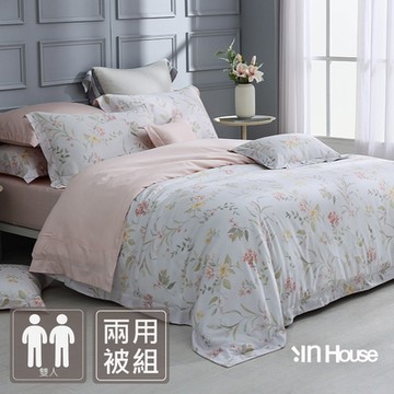 IN-HOUSE-80支天絲棉兩用被床包組(春慕沁芳-雙人)