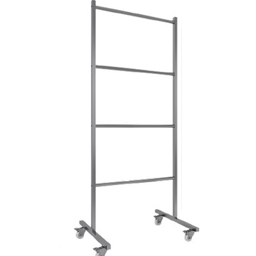 衣架收納 【居家家】不鏽鋼可移動多層衣架落地收納架晾曬架/移動衣架