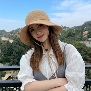 夏季帽子顯臉小漁夫帽女韓版顯臉小百搭遮陽防曬盆帽遮春秋款潮流