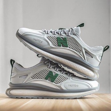 新百倫男士跑步鞋減震軟底爆米花男鞋子運動官方正品2026新款秋冬