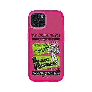 iPhone 15 Clear 粉漾桃 - 迪士尼-玩具總動員 Toy Story - 巴斯光年-美式風格