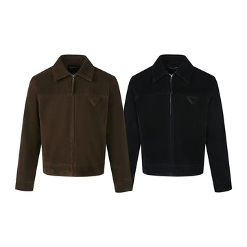 美式復古短版皮衣男秋季寬鬆翻領韓系潮流痞帥上衣男