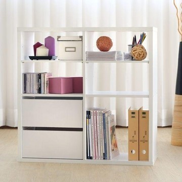 [ 家事達 ] SA-2084WH 《布拉格》2x2格加厚收納櫃 附抽屜&活動板 特價 空櫃 書櫃 書架