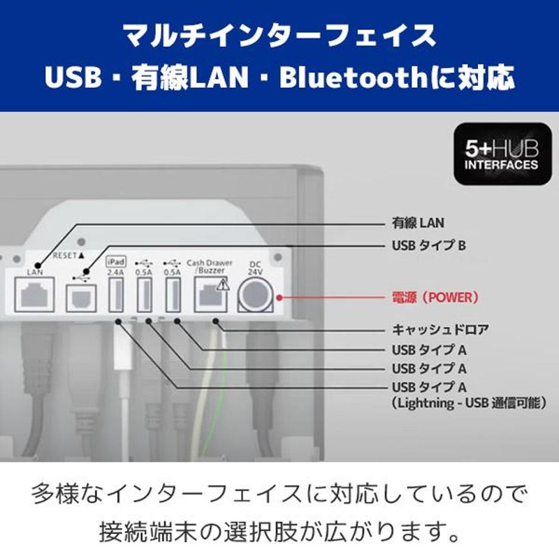 mC-Print3 選べるロール紙付 スター精密 レシートプリンター USB・有線LAN・Bluetooth スマレジ エアレジ スクエア対応 Uber  Eats Airウェイト ウェイター | LINEブランドカタログ