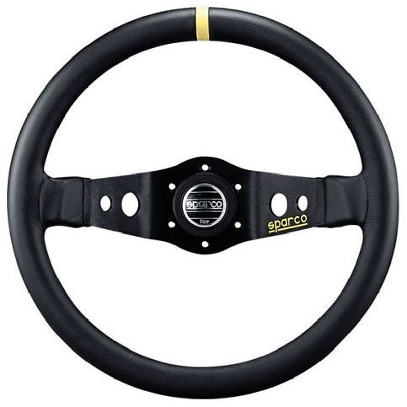 スパルコ ステアリング R215 レザー 350mm/DEEP90mm/30Φ Sparco（生産