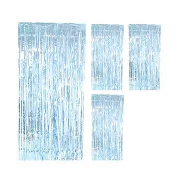 PARTYSHOW 派對亮片流蘇雨絲簾 4入  4個  淺藍色