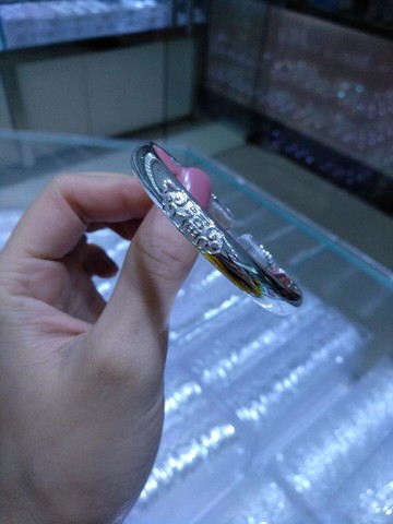 足銀手鐲999純銀飾品光面開口福字簡約手鐲送人禮物