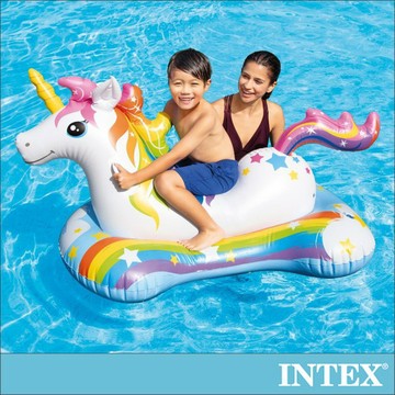 【INTEX】獨角獸造型充氣坐騎/浮排/戲水池/泳池/戲水玩具/沙灘玩具/泳圈/兒童泳圈 多規格