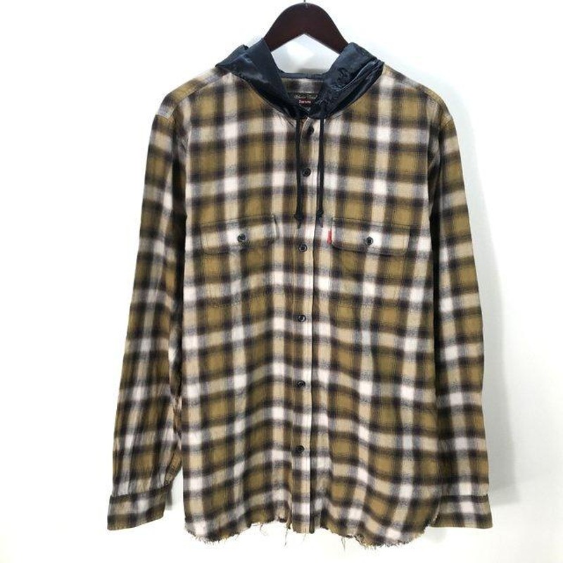 シュプリーム UNDERCOVER Satin Hooded Flannel Shirt フーディー