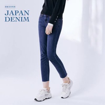 BRAPPERS 女款 美腳ROYAL系列-中腰彈性八分褲-深藍