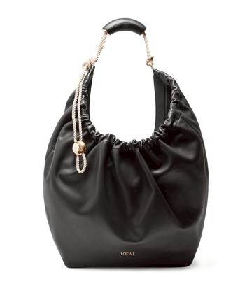 Loewe Xl Leather Squeeze Cord Top-Handle Bag