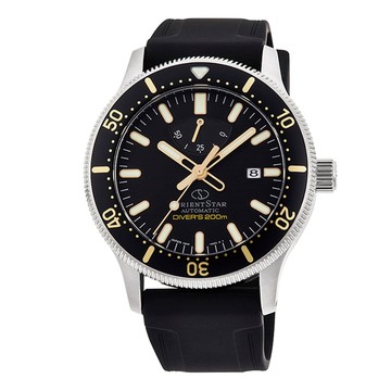 ORIENT STAR 之星 DIVERS 200M 系列 機械錶 膠帶款 RE-AU0303B 黑色 - 43.6mm