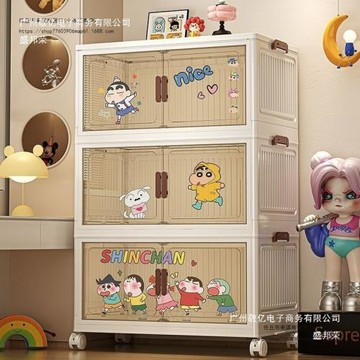 廠家直銷收納柜折疊柜子多層儲物柜家用簡易置物柜免安裝客廳零食