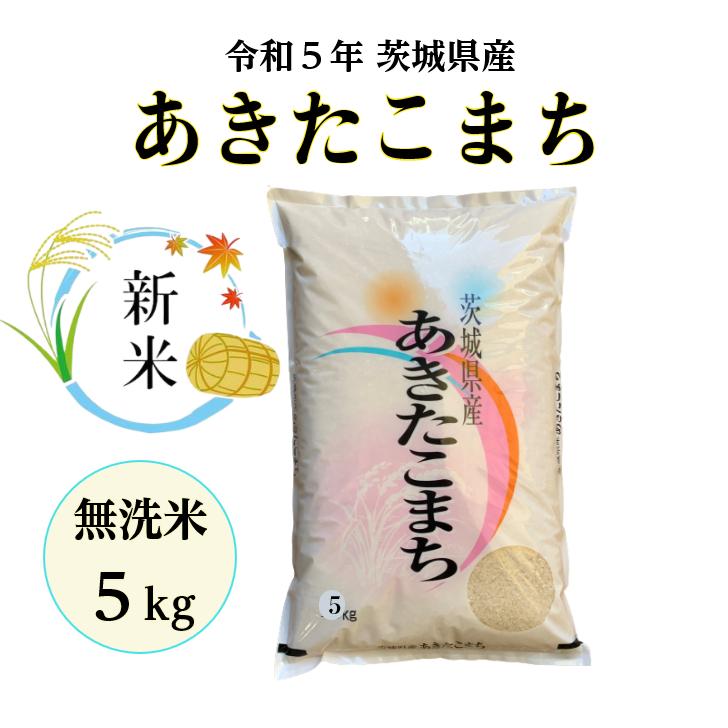 無洗米 5kg「５年産 茨城 あきたこまち 無洗米 5kg」送料無料　paypay