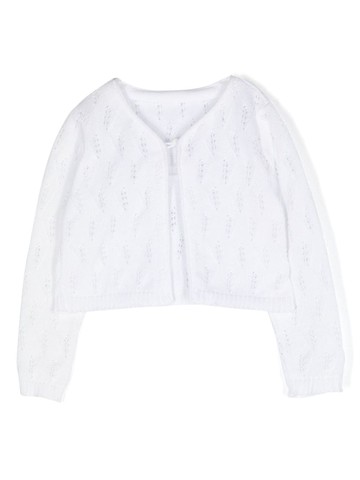 Lapin House - pointelle-knit cotton cardigan - kids - Cotton - 2 yrs - White