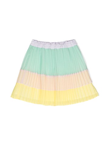 Stella McCartney Kids - A-line pleated cotton miniskirt - kids - Polyester/Cotton - 2 - Green