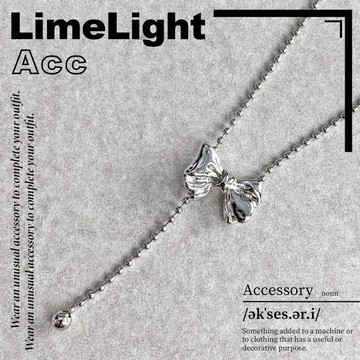 ☆LimeLight☆ 甜美 項鍊女生 蝴蝶結項鍊 蝴蝶結 飾品 韓國 百搭 可調式 項鍊