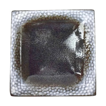 佐和陶瓷 角皿 -日本製陶瓷  21.7 x 3cm  黑練搥目 黑色  1個