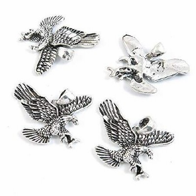 440 Pieces Antique Silver Tone Jewelry Making Charms Crafting Beading Craft N7ZJ4 Eagle Hawk［並行輸入品］