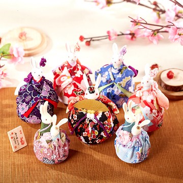 生情人可愛日式少女小女心送音樂盒和服兔子禮物八音盒生日圣誕節