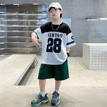 【中大男童】速乾休閒運動2件式套裝籃球服
