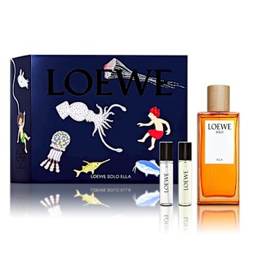 LOEWE 羅威 獨奏宣言女性香氛禮盒-淡香精100ML+隨身瓶10ML+馬德里奇蹟天光淡香水10ML