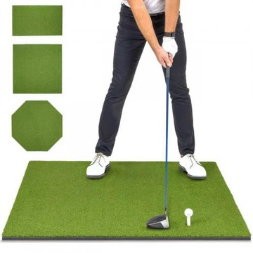 跨境熱銷golf mat高爾夫打擊墊顯示軌跡高密度曲絲室內戶外揮桿墊