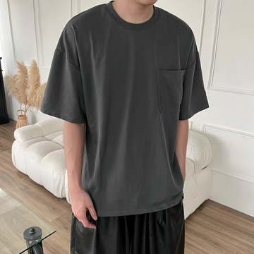 【PAGANS STORE】韓國 古著 14色 寬鬆 落肩 復古 素面 軍裝 口袋 素t 工裝 上衣 短袖 短Tee