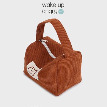 現貨包包丨小熊燈芯絨小方包 手提袋【WG402019】便當袋 上班小包 手提包 韓版 時尚 簡約小包包 小方包 手拎包