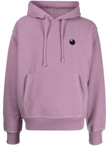 Stüssy - 8-Ball embroidered-logo hoodie - men - Cotton/Polyester - L - Purple