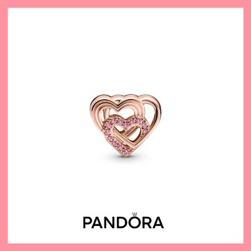 限量品✨【Pandora官方直營】交織愛意心形串飾  [客製化卡片]生日禮。祝福。情人。朋友