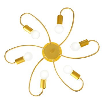 Honey Comb 北歐工業風半吸頂燈六燈(KC2199-87) 簡約金屬質感 點亮每個角落  1入