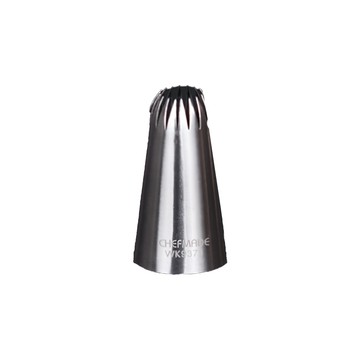 CHEFMADE 學廚 中款6號不銹鋼裱花嘴(吸塑)-18齒  1入