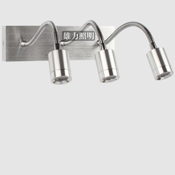 明裝射燈客廳電視背景墻燈 軟管led射燈3w服裝店化妝臺燈鏡前燈具