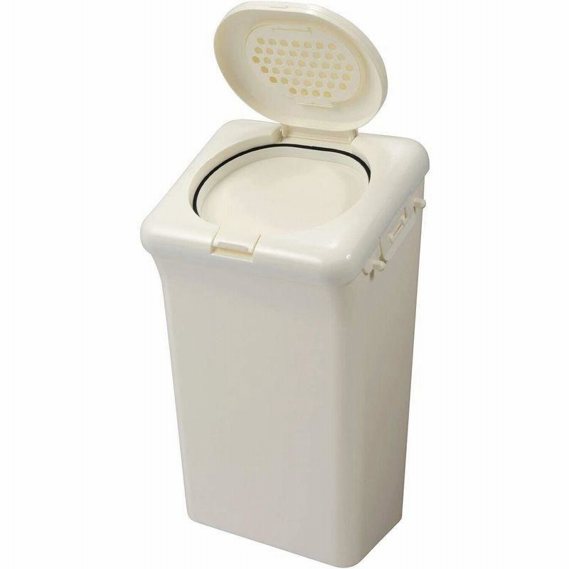 商い パルマート Palmart フタ付きゴミ箱 ホワイト 14L 防臭ペール T-296105
